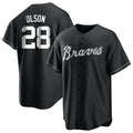 Choea A.Braves #28 Matt Olson Player Black&Gold Replica en Alternate Stitched Jerseys