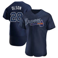 Choea A.Braves #28 Matt Olson Player Navy Authentic Alternate Team Stitched Jerseys