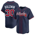 Choea A.Braves #30 Drake Baldwin player Navy Limited Alternate Stitched Jerseys