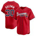 Choea A.Braves #30 Drake Baldwin player Red Limited Alternate Stitched Jerseys