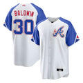 Choea A.Braves #30 Drake Baldwin player White City Connect Stitched Jerseys