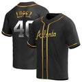 Choea A.Braves #40 Reynaldo Lopez player Black & Gold Replica en Alternate Stitched Jerseys