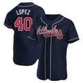 Choea A.Braves #40 Reynaldo Lopez player Navy Authentic Alternate Stitched Jerseys