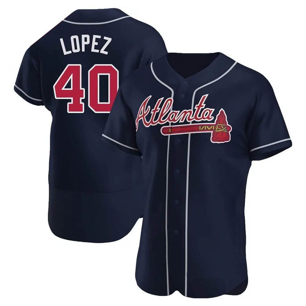 Choea A.Braves #40 Reynaldo Lopez player Navy Authentic Alternate Stitched Jerseys