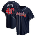 Choea A.Braves #40 Reynaldo Lopez player Navy Replica Alternate Stitched Jerseys