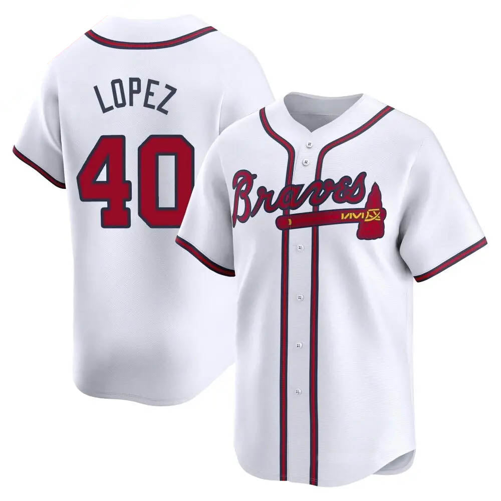 Choea A.Braves #40 Reynaldo Lopez player White Limited Home Stitched Jerseys