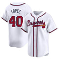 Choea A.Braves #40 Reynaldo Lopez player White Limited Home Stitched Jerseys
