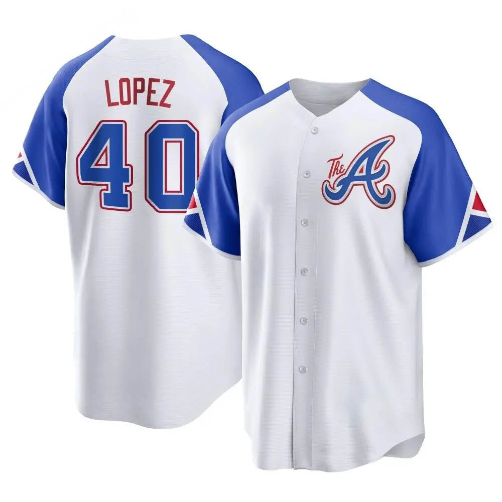 Choea A.Braves #40 Reynaldo Lopez player White Replica City Connect Stitched Jerseys