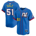Choea A.Braves #51 Chris Sale Player Blue National League Limited Stitched Jerseys