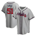 Choea A.Braves #51 Chris Sale Player Gray City Connect Stitched Jerseys