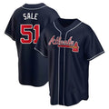 Choea A.Braves #51 Chris Sale Player Navy City Connect Stitched Jerseys