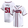 Choea A.Braves #51 Chris Sale Player White Limited Home Stitched Jerseys