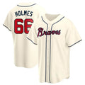 Choea A.Braves #66 Grant Holmes Player Cream Replica Alternate Stitched Jerseys
