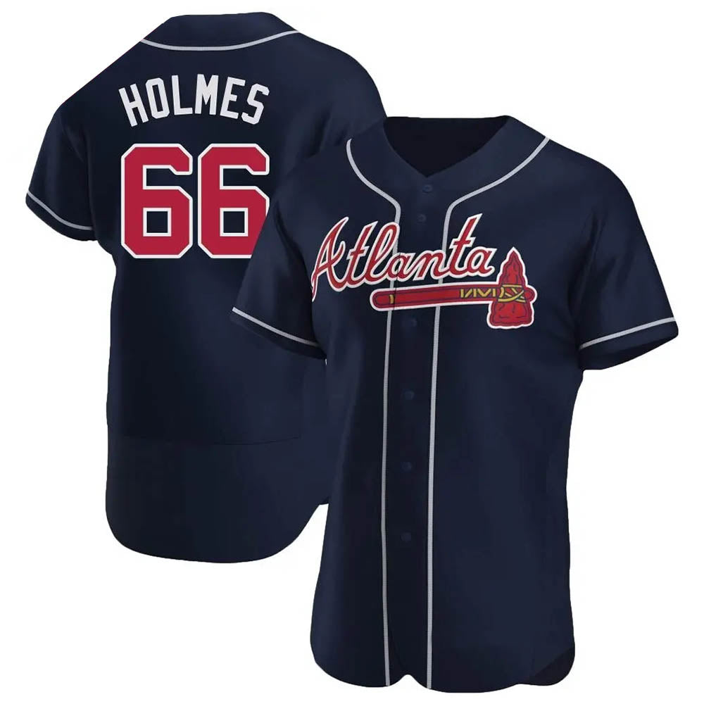 Choea A.Braves #66 Grant Holmes Player Navy Authentic Alternate Stitched Jerseys
