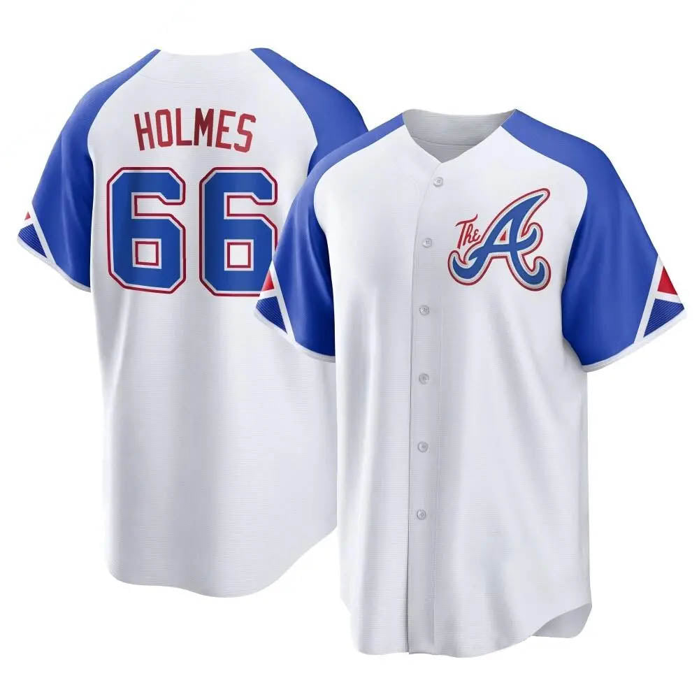Choea A.Braves #66 Grant Holmes Player White Replica City Connect Stitched Jerseys