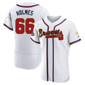 Choea A.Braves #66 Grant Holmes Player White&Gold Authentic Program Stitched Jerseys