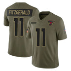 Choea A.Cardinals #11 Larry Fitzgerald Player Olive Salute To Service Limited Home Game Stitched Jerseys