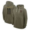 Choea A.Cardinals #11 Larry Fitzgerald Player Olive Salute to Service Hoodies Stitched Jerseys