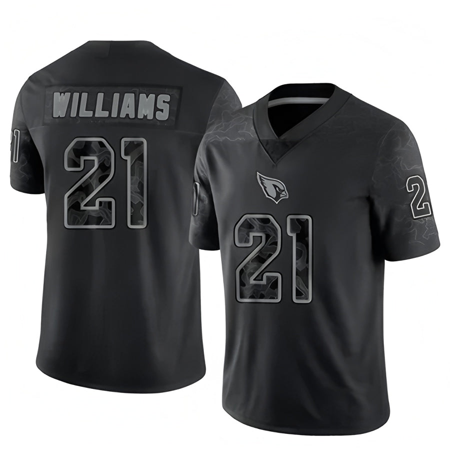 Choea A.Cardinals #21 Garrett Williams Player Black RFLCTV Limited Stitched Jerseys