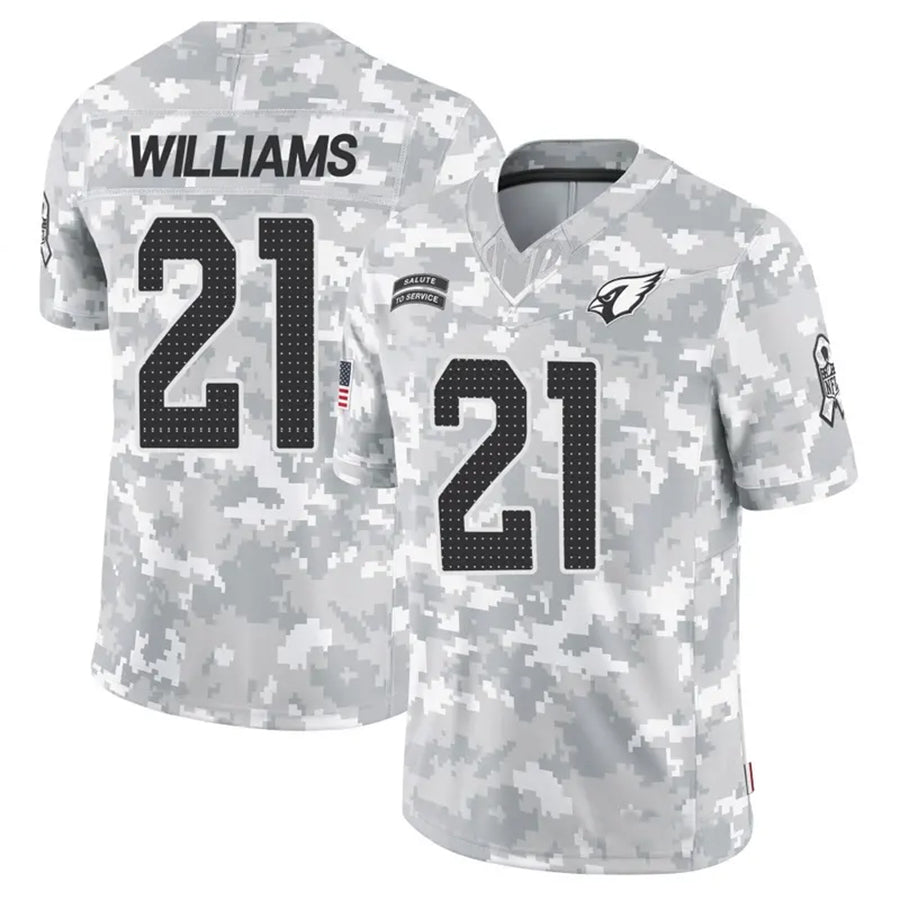 Choea A.Cardinals #21 Garrett Williams Player Camo Salute to Service Limited Stitched Stitched Jerseys
