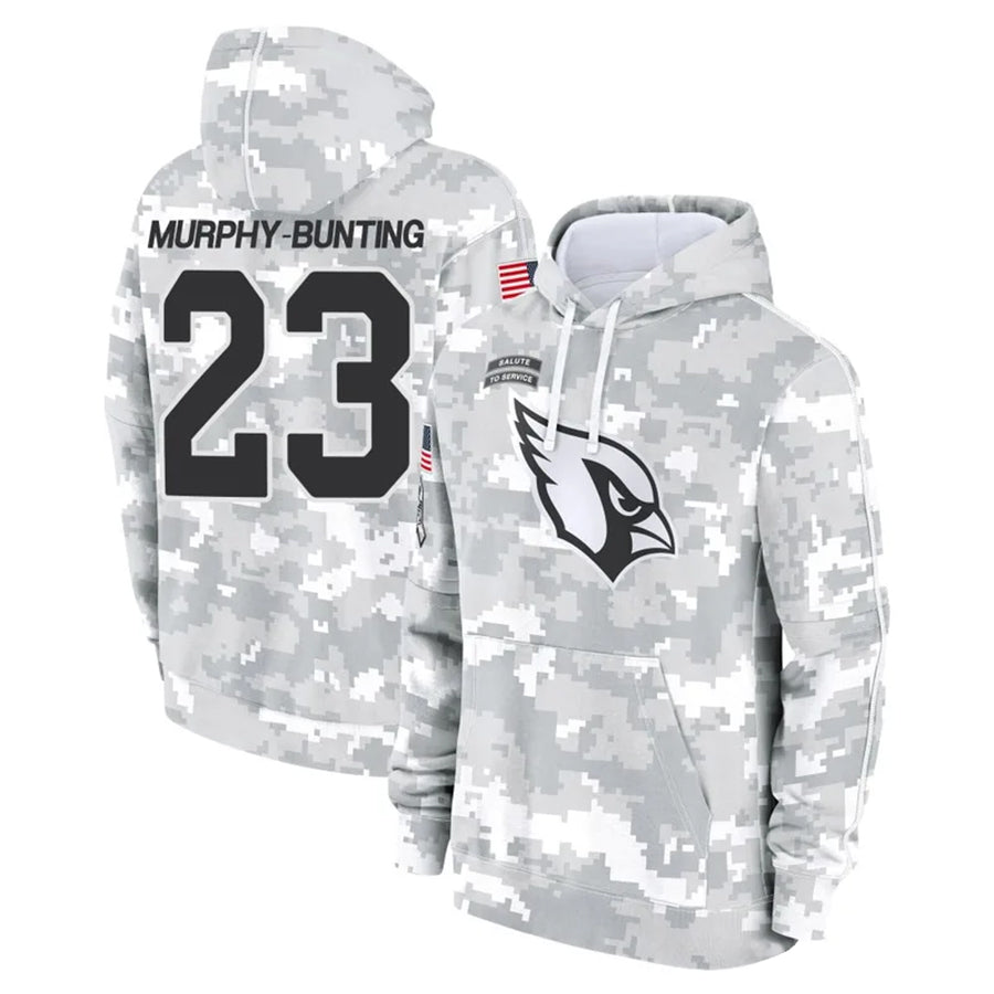 Choea A.Cardinals #23 Sean Murphy-Bunting Player Camo Salute to Service Hoodies Stitched Jerseys
