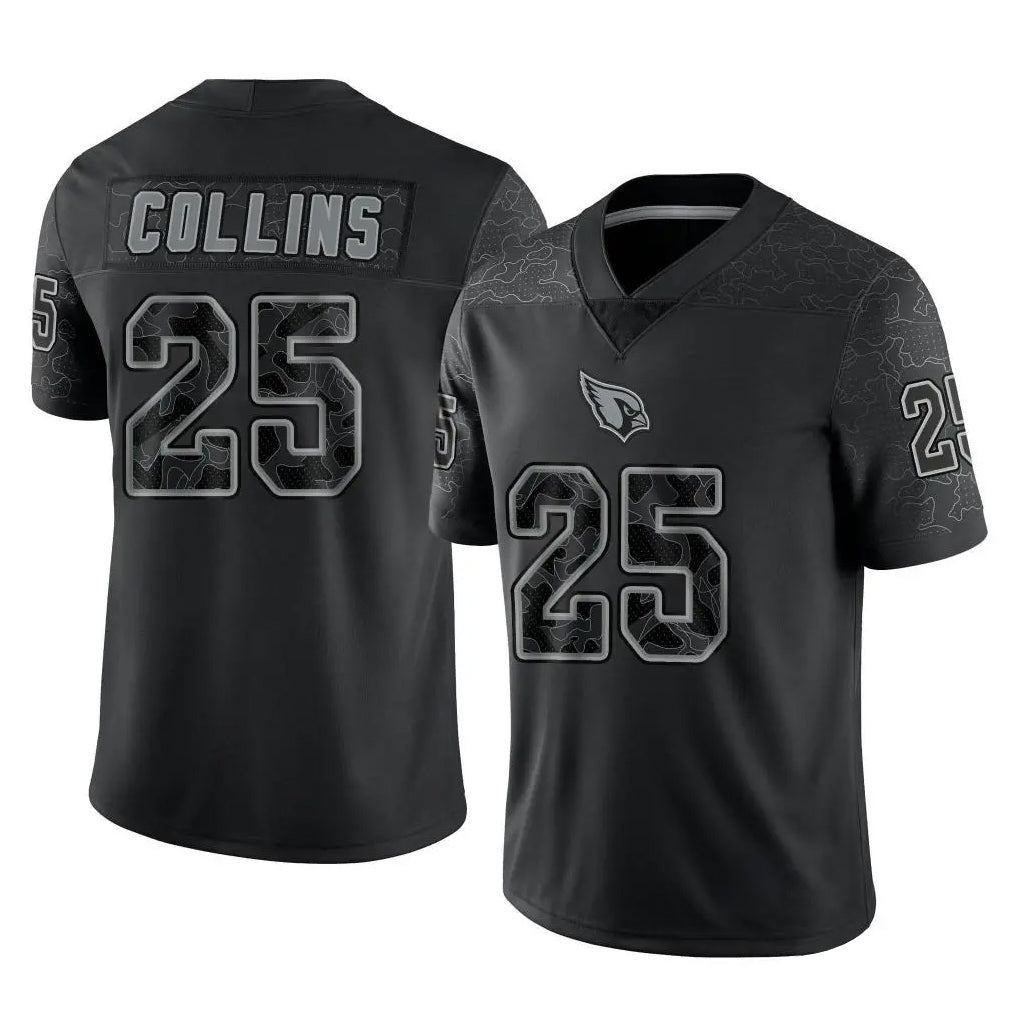 Choea A.Cardinals #25 Zaven Collins Player Black RFLCTV Limited Home Game Stitched Jerseys