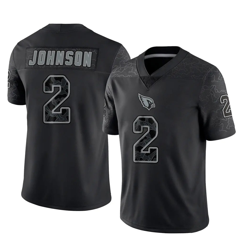 Choea A.Cardinals #2 Will Johnson Player Black RFLCTV Limited Home Game Stitched Jerseys