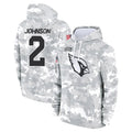 Choea A.Cardinals #2 Will Johnson Player Camo Salute to Service Hoodies Stitched Jerseys