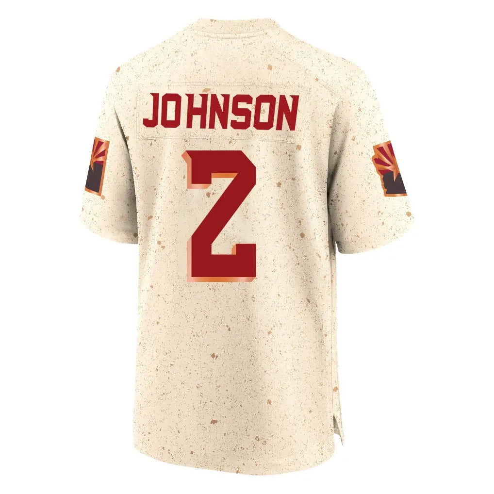 Choea A.Cardinals #2 Will Johnson Player Cream Rivalries Collection Game Stitched Jerseys