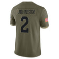 Choea A.Cardinals #2 Will Johnson Player Olive Salute To Service Limited Game Stitched Jerseys