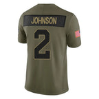Choea A.Cardinals #2 Will Johnson Player Olive Salute To Service Limited Home Game Stitched Jerseys