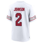 Choea A.Cardinals #2 Will Johnson Player White Home Game Stitched Jerseys