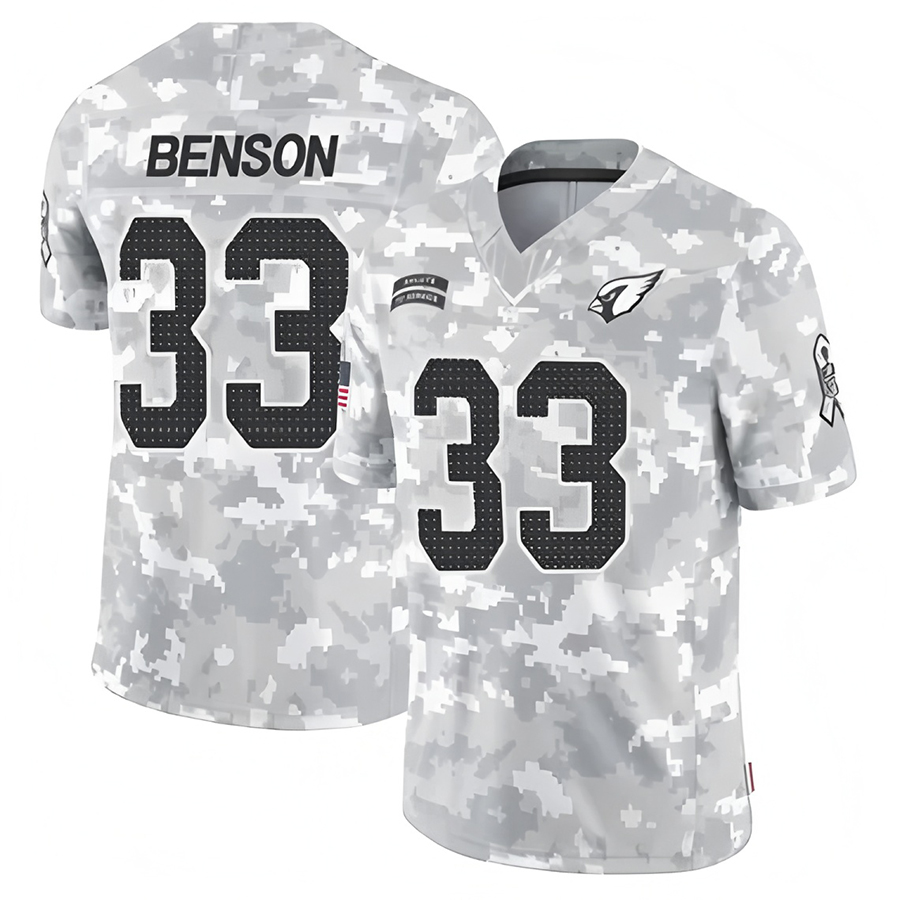 Choea A.Cardinals #33 Trey Benson Player Camo Salute to Service Limited Stitched Jerseys