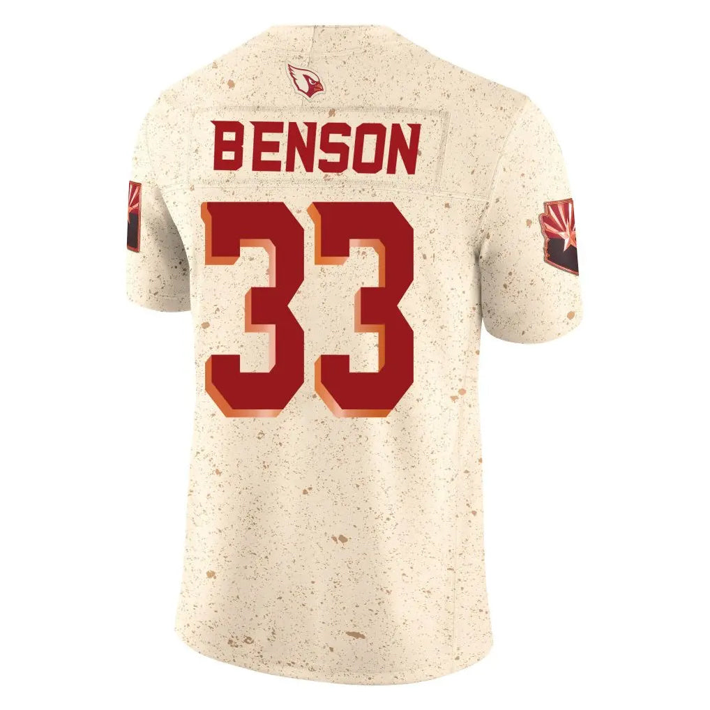 Choea A.Cardinals #33 Trey Benson Player Cream Rivalries Collection Vapor Limited Home Game Stitched Jerseys