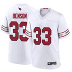Choea A.Cardinals #33 Trey Benson Player White Game Home Stitched Jerseys