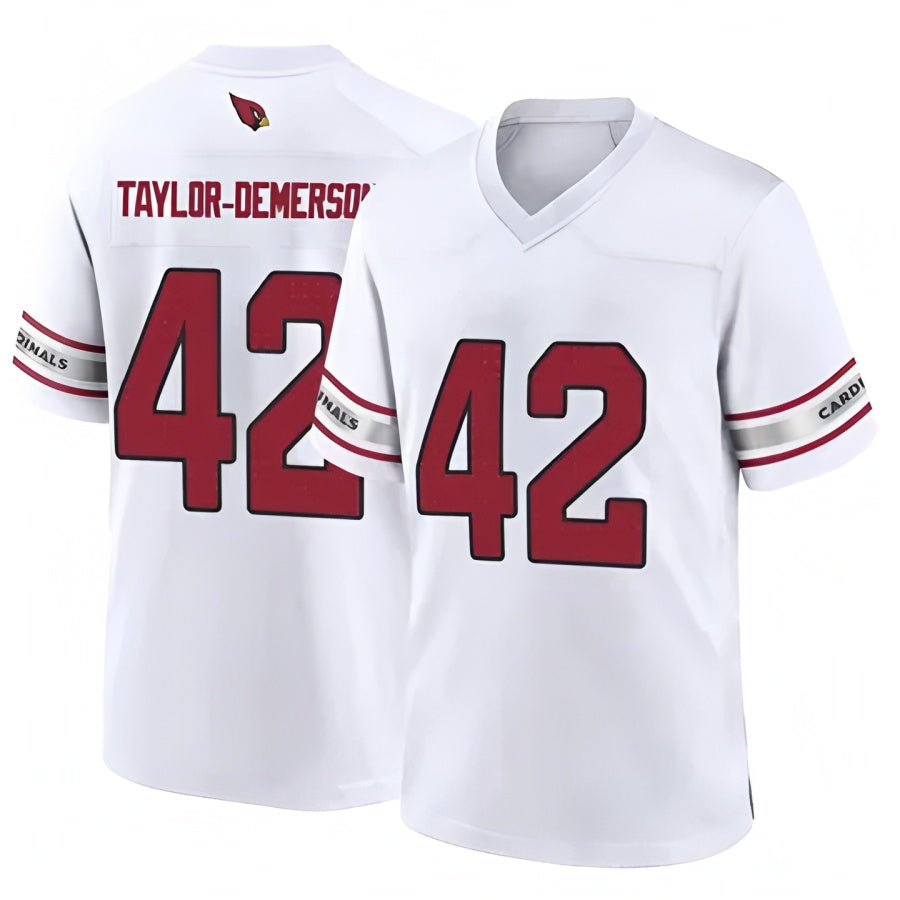 Choea A.Cardinals #42 Dadrion Taylor-Demerson Player Whtie Home Game Stitched Jerseys