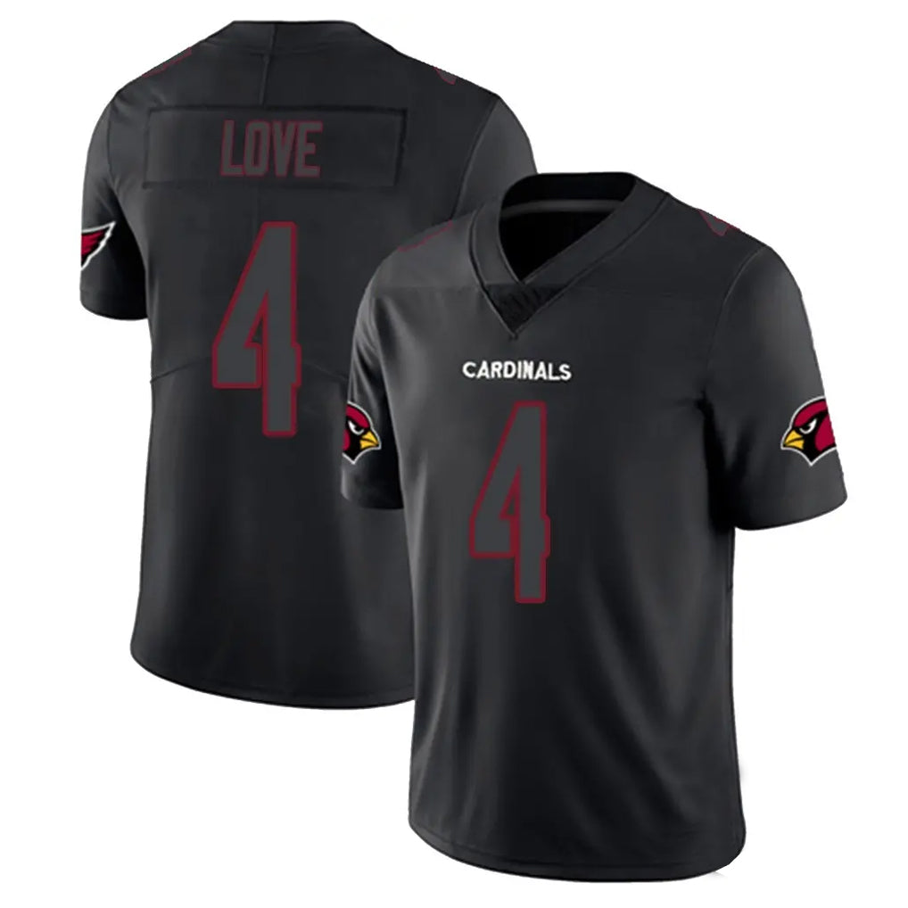 Choea A.Cardinals #4 Jeremiyah Love Player Black Impact Limited Home Game Stitched Jerseys
