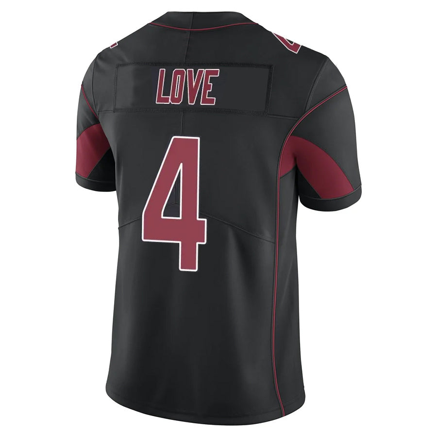 Choea A.Cardinals #4 Jeremiyah Love Player Black Limited Elite Home Game Stitched Jerseys