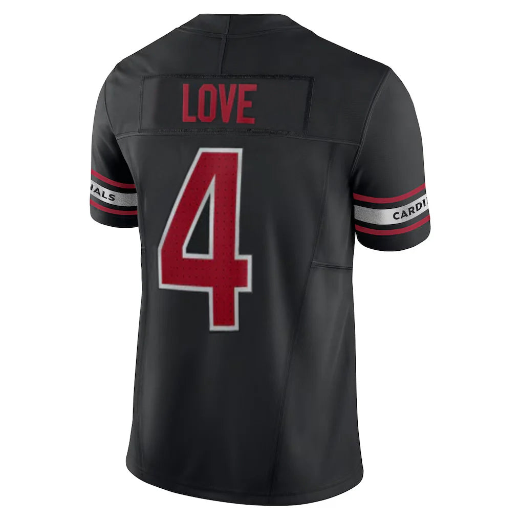 Choea A.Cardinals #4 Jeremiyah Love Player Black Vapor F.U.S.E. Limited Home Game Stitched Jerseys