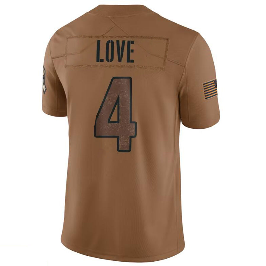Choea A.Cardinals #4 Jeremiyah Love Player Brown Limited Salute To Service Game Stitched Jerseys