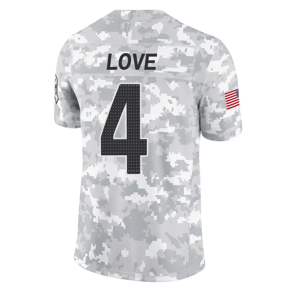 Choea A.Cardinals #4 Jeremiyah Love Player Camo Salute to Service Limited Home Stitched Jerseys
