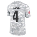 Choea A.Cardinals #4 Jeremiyah Love Player Camo Salute to Service Limited Home Stitched Jerseys