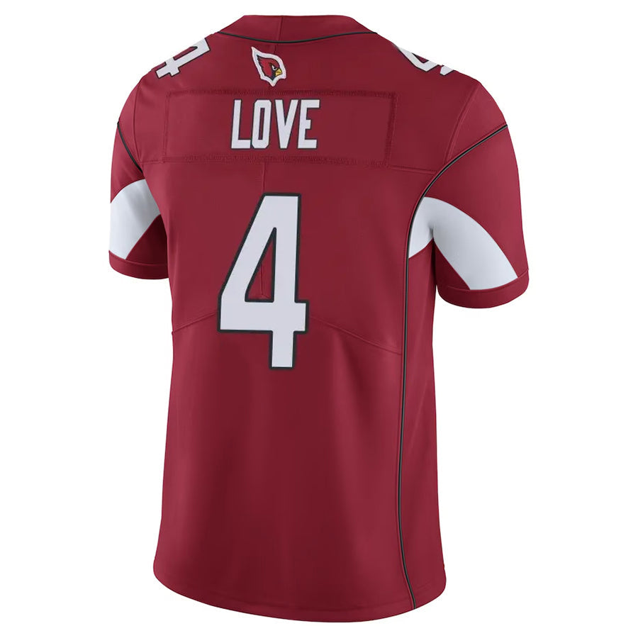 Choea A.Cardinals #4 Jeremiyah Love Player Cardinal Vapor Limited Home Game  Stitched Jerseys