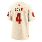 Choea A.Cardinals #4 Jeremiyah Love Player Cream Rivalries Collection Game Stitched Jerseys