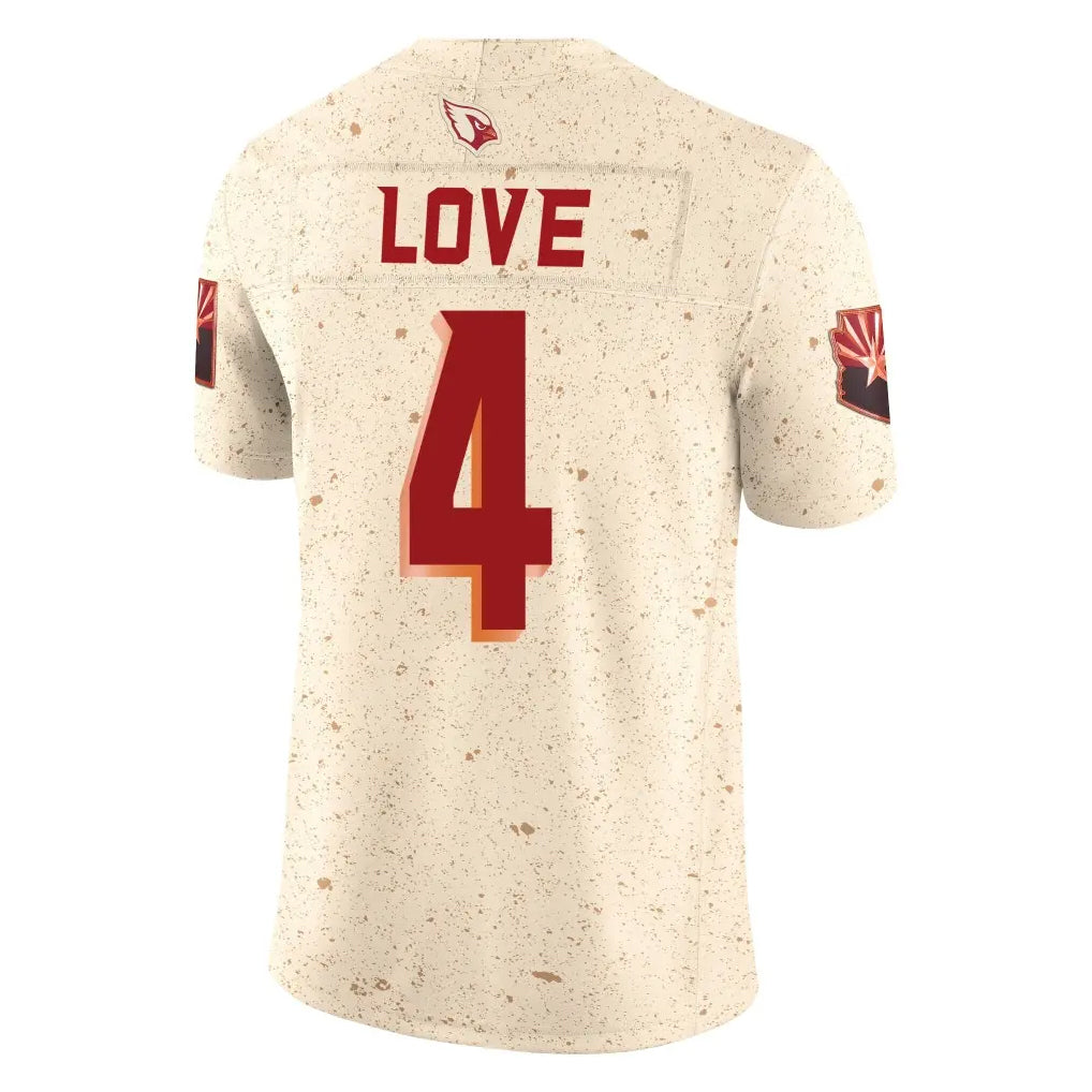 Choea A.Cardinals #4 Jeremiyah Love Player Cream Rivalries Collection Vapor Limited Home Game Stitched Jerseys