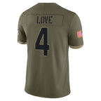 Choea A.Cardinals #4 Jeremiyah Love Player Olive Salute To Service Limited Home Game Stitched Jerseys