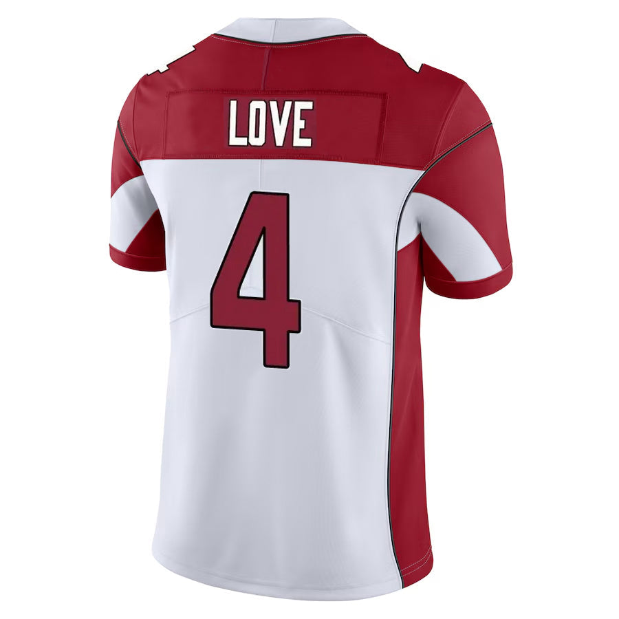 Choea A.Cardinals #4 Jeremiyah Love Player White Vapor Limited Home Game Stitched Jerseys