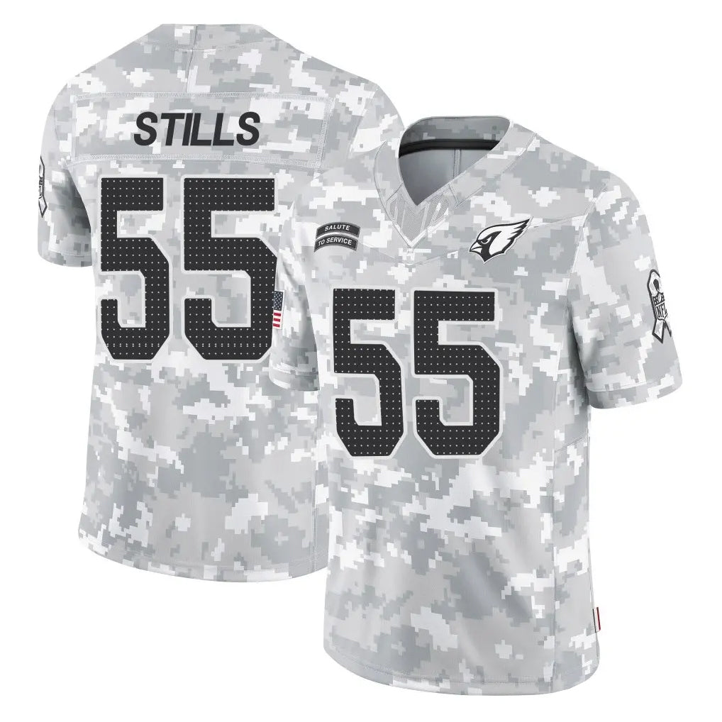 Choea A.Cardinals #55 Dante Stills Player Camo Salute to Service Limited Home Stitched Jerseys
