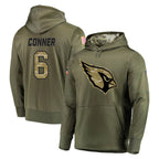 Choea A.Cardinals #6 James Conner Player Olive Salute to Service Limited Hoodie Stitched Jerseys
