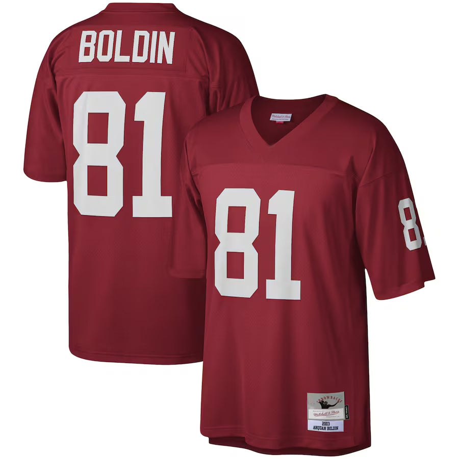 Choea A.Cardinals #81 Anquan Boldin Player Mitchell & Ness Cardinal Legacy Replica Stitched Jerseys